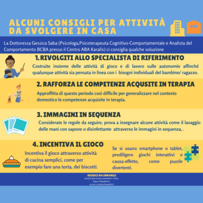 Autismo: Consigli per attività da svolgere a casa con bambini e ragazzi con disturbo dello spettro autisticoAutismo: 4 consigli per attivit